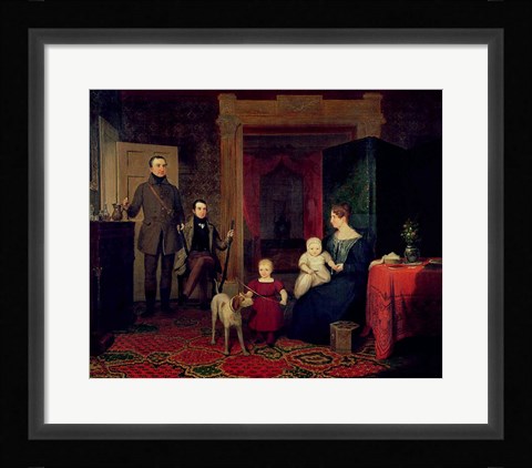 Framed Portrait of the Van Cortland Family, c.1830 Print