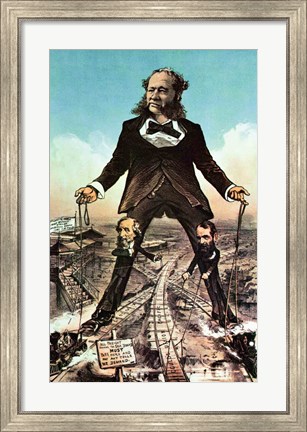 Framed W.H. Vanderbilt as a &#39;Colossus of Roads&#39; Print