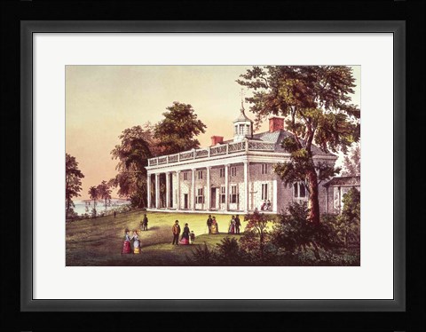 Framed Washington's Home, Mount Vernon, Virginia Print