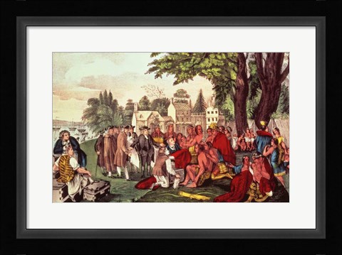 Framed William Penn's Treaty with the Indians Print