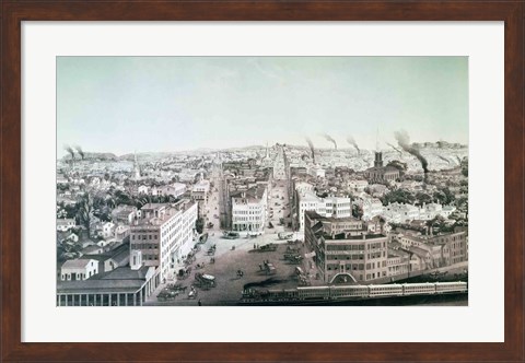 Framed View of Utica City, New York State Print