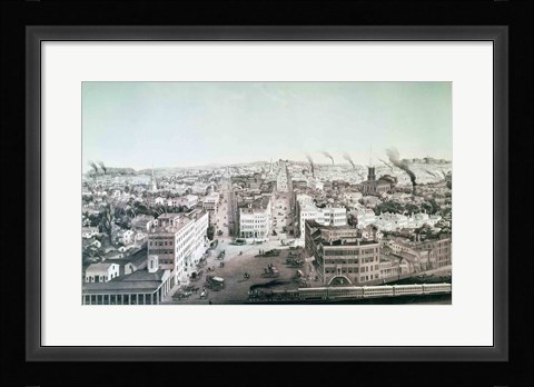 Framed View of Utica City, New York State Print