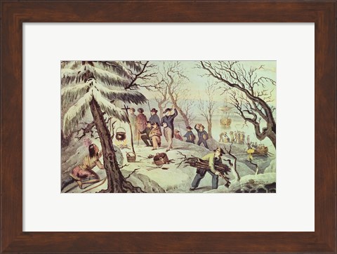 Framed Landing of the Pilgrims at Plymouth, 11th December 1620 Print