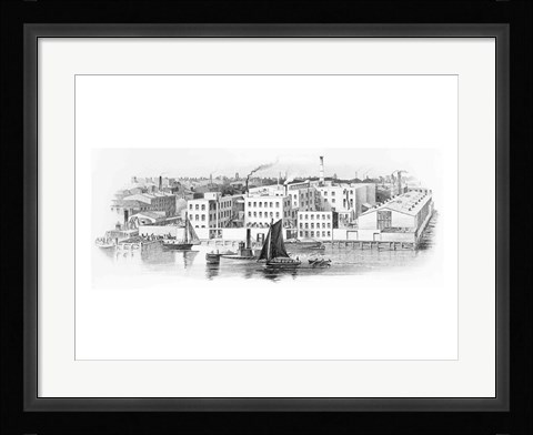 Framed American Bank Note Company, New York Print