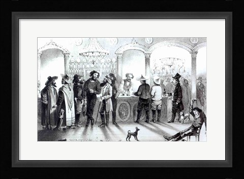 Framed Bar of a Gambling Saloon Print