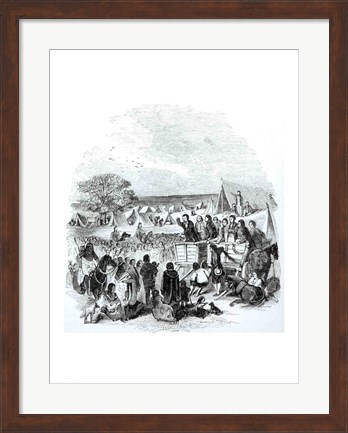 Framed Joseph Smith Preaching in the Wilderness Print