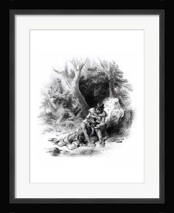 Framed Illustration from 'The Last of the Mohicans Print