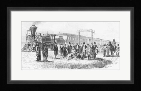 Framed Station in the Prairie: The 100th Meridian Print