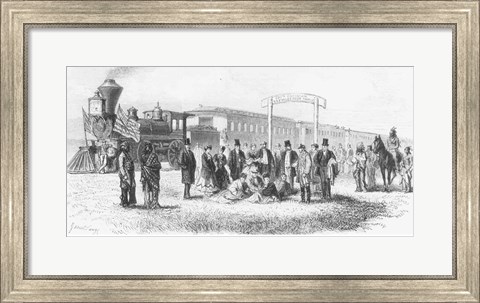 Framed Station in the Prairie: The 100th Meridian Print