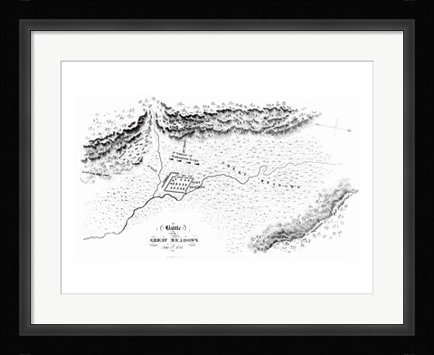 Framed Battle of the Great Meadows, July 3rd 1754 Print