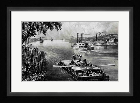 Framed Bound Down the River Print