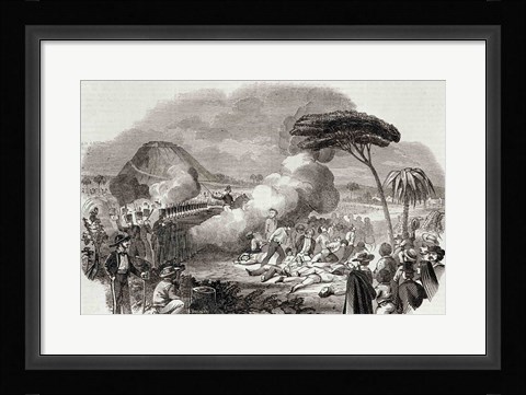 Framed Bloody Massacre of Americans at Havana Print