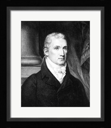 Framed James Monroe Print