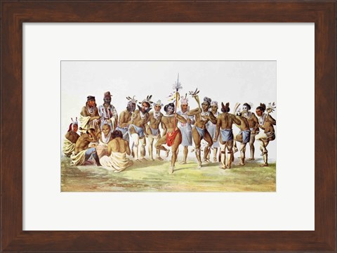 Framed War Dance of the Sauks and Foxes Print