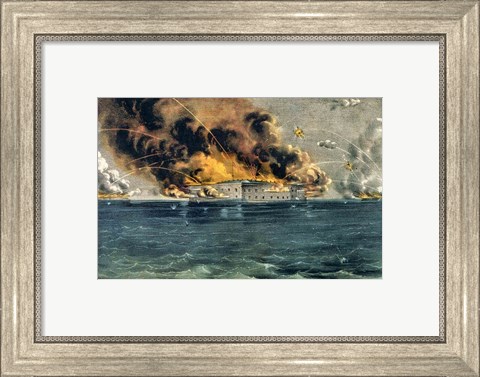 Framed Bombardment of Fort Sumter Print