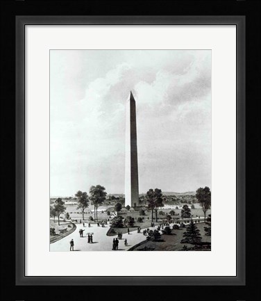 Framed Washington Monument and Surroundings, North View Print
