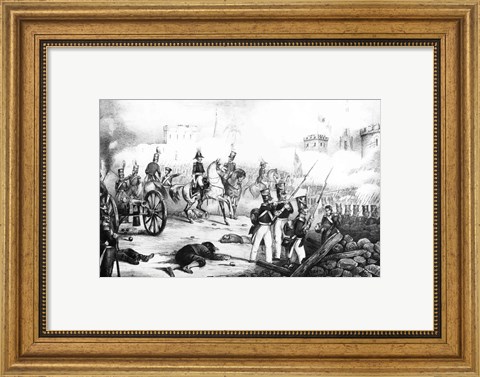 Framed Attack on the City of Mexico Print