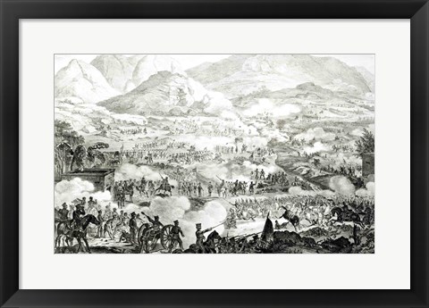 Framed Ever Memorable Battle of Buena Vista Print