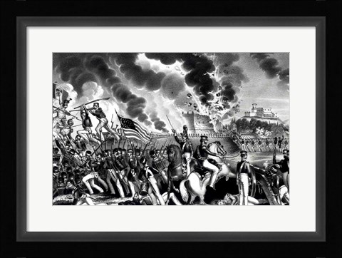 Framed Battle of Molino del Rey Print