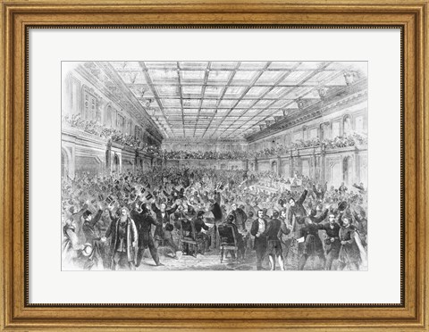Framed Exciting Scene in the House of Representatives Print