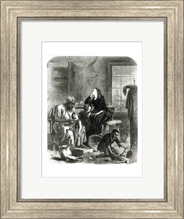 Framed Desolate Home: A Picture of the Suffering in the South Print