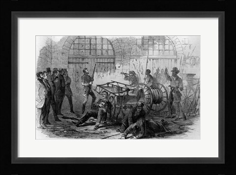 Framed Harper's Ferry Insurrection: Interior of the Engine-House Print