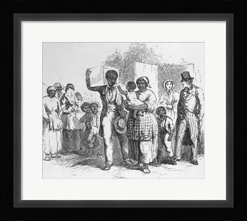 Framed Slave Father Sold Away from his Family Print