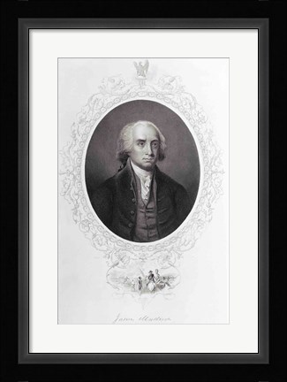 Framed James Madison Print