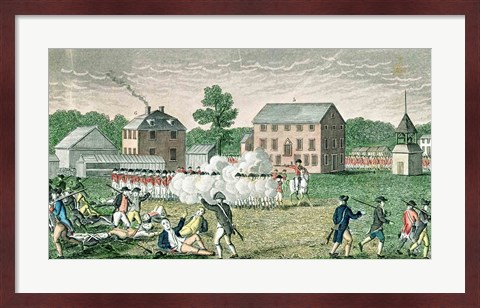 Framed Battle of Lexington Print