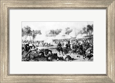 Framed Battle of the Wilderness Print