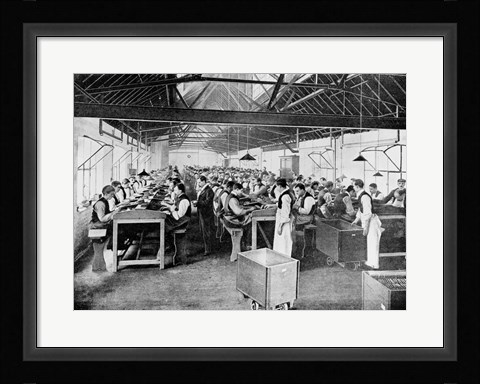 Framed One of the cigar manufacturing departments at Messrs Salmon and Gluckstein's Ltd Print