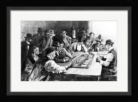 Framed Faro Game at El Paso Print