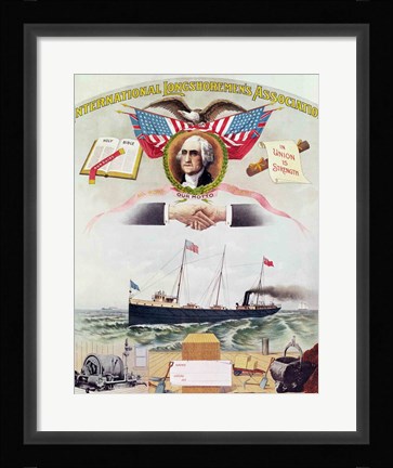 Framed Emblem of the International Longshoremen's Association Print