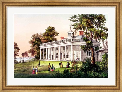 Framed Home of George Washington Print