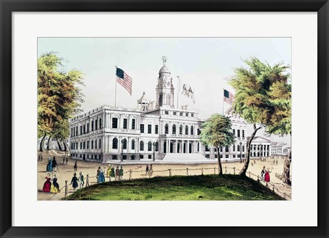 Framed City Hall, New York Print