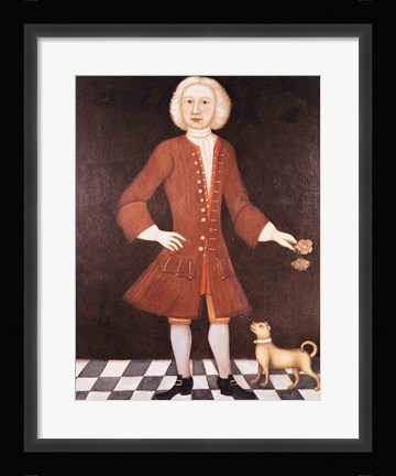 Framed Portrait of Jonathan Bentham, c.1725 Print