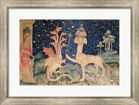 Framed Beast of the Sea with Seven Heads and Ten Crowns Print