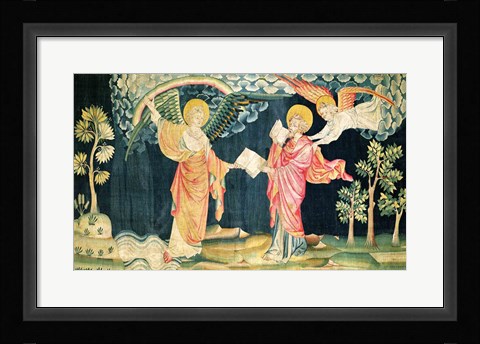 Framed St. John Eating the Book Print