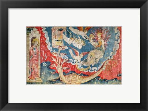 Framed Woman About to Give Birth and the Great Dragon Waiting to Devour the Infant Print