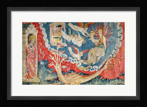 Framed Woman About to Give Birth and the Great Dragon Waiting to Devour the Infant Print