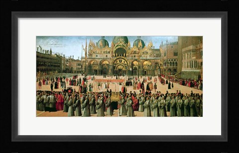 Framed Procession in St. Mark's Square, 1496 Print