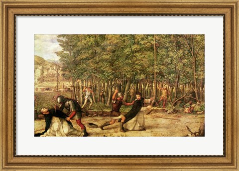 Framed Assassination of St. Peter Martyr Print
