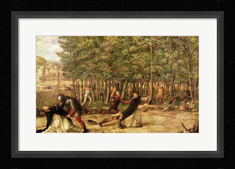 Framed Assassination of St. Peter Martyr Print