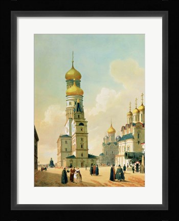 Framed Ivan the Great Bell Tower in the Moscow Kremlin Print