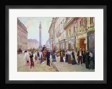 Framed Workers leaving the Maison Paquin Print