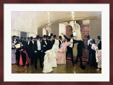 Framed Argument in the Corridors of the Opera, 1889 Print
