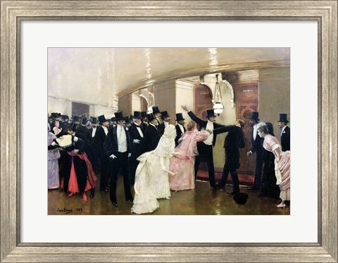 Framed Argument in the Corridors of the Opera, 1889 Print