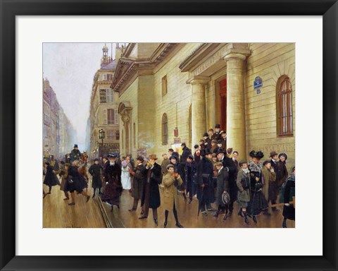 Framed Leaving the Lycee Condorcet, 1903 Print