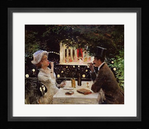 Framed Dinner at Les Ambassadeurs Print