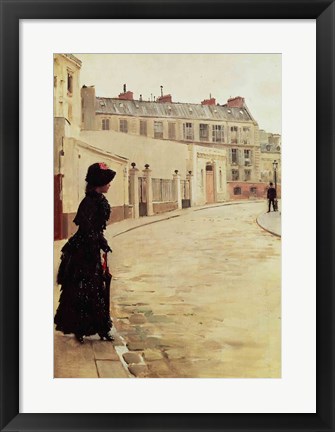 Framed Waiting, Rue de Chateaubriand, Paris Print